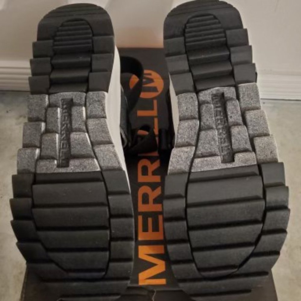 Merrell Alpine Cush Back-Velcro Strap Black/White Rugged Sandal - Picture 7 of 10